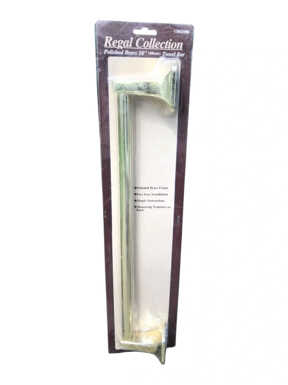 Regal Collection Polished Brass Towel Bar 18” NWT Sealed #CB02100B Vintage